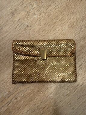 Vintage Gold Envelope Clutch Wallet